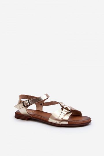 Sandália feminina Zazoo 40182 cor dourada 2
