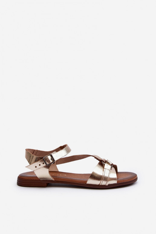 Zazoo 40182 Sandálias femininas Feminino cor dourada