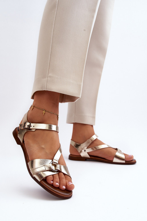 Zazoo 40182 Sandálias femininas Feminino cor dourada