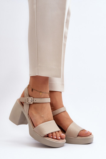 Sandália feminina Zazoo 40386 cor areia 2