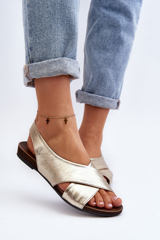 Zazoo 40407 sandálias Pele Feminino cor dourada Zazoo 40407 sandálias Pele Feminino cor dourada