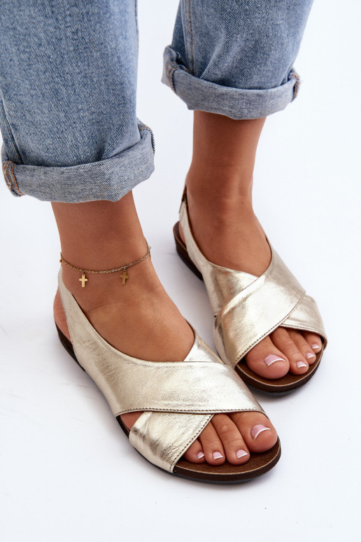 Zazoo 40407 sandálias Pele Feminino cor dourada Zazoo 40407 sandálias Pele Feminino cor dourada