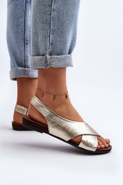 Zazoo 40407 sandálias Pele Feminino cor dourada Zazoo 40407 sandálias Pele Feminino cor dourada