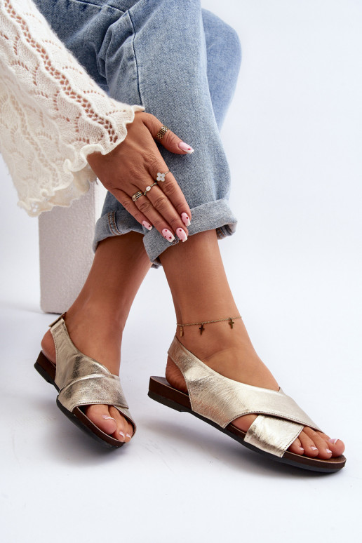 Zazoo 40407 sandálias Pele Feminino cor dourada Zazoo 40407 sandálias Pele Feminino cor dourada