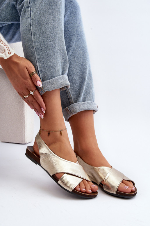 Zazoo 40407 sandálias Pele Feminino cor dourada Zazoo 40407 sandálias Pele Feminino cor dourada