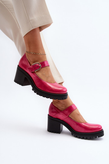 Sapatos de couro envernizados Zazoo 20166 cor rosa 2
