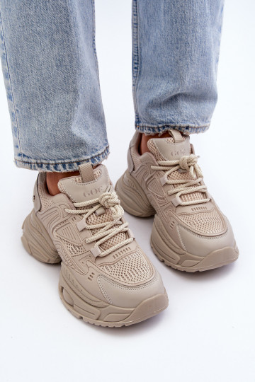 À modalo de tênis com solas maciças da moda GOE NN2N4046 bege 2