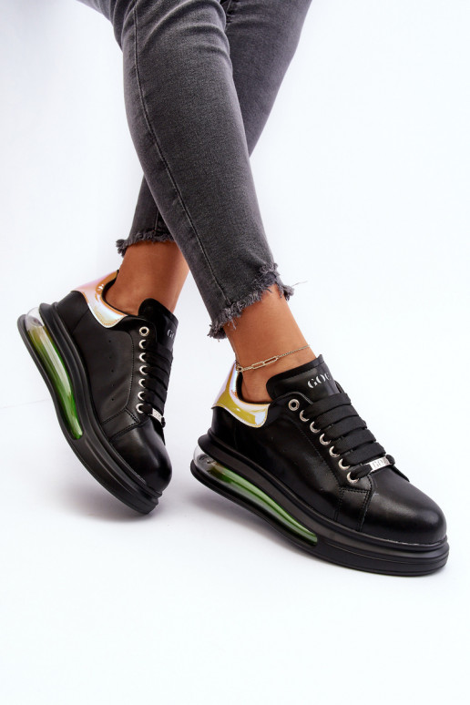 À modalo de tênis Feminino Pele GOE NN2N4030 cor preta À modalo de tênis Feminino Pele GOE NN2N4030 cor preta