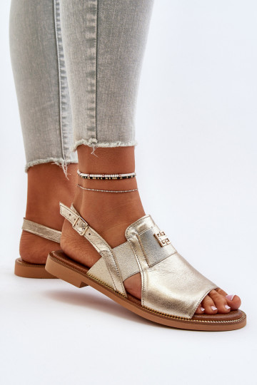 Zazoo 40385 Feminino Sandálias femininas cor dourada 2