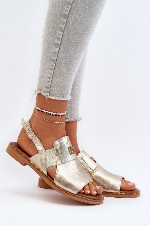 Zazoo 40385 Feminino Sandálias femininas cor dourada Zazoo 40385 Feminino Sandálias femininas cor dourada