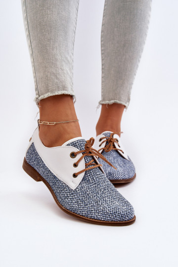 Pele sapato Feminino com salto largo Tem que serciejka 06461-17 cor azul