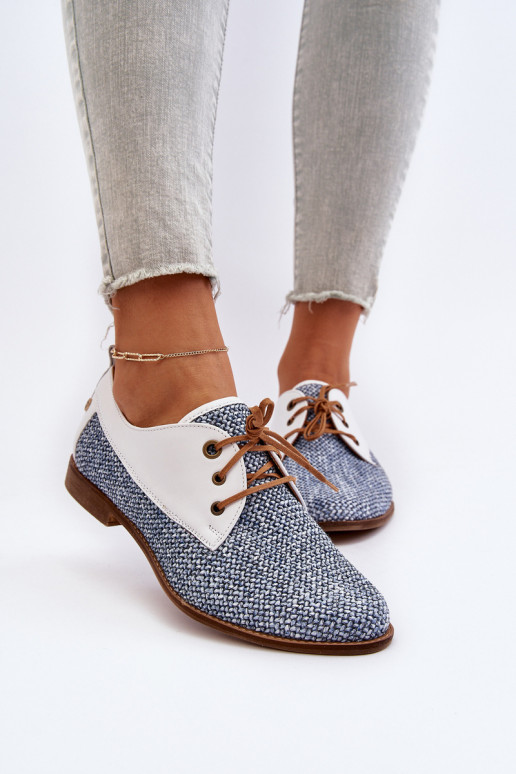 Pele sapato Feminino com salto largo Tem que serciejka 06461-17 cor azul Pele sapato Feminino com salto largo Tem que serciejka 06461-17 cor azul