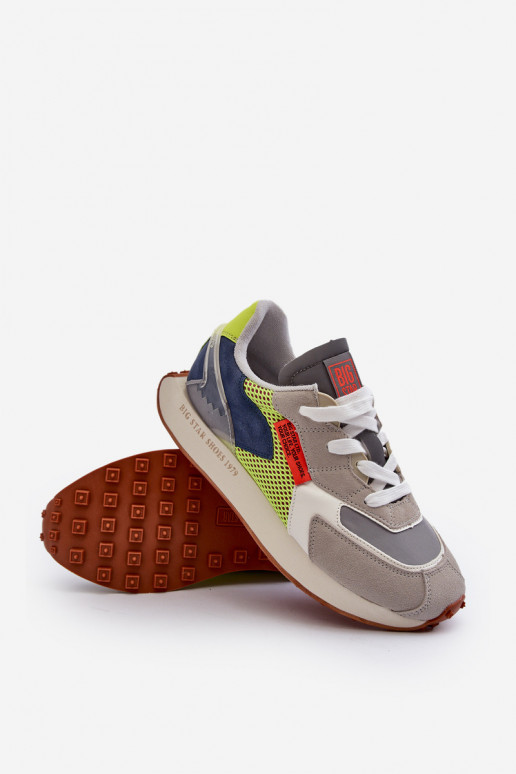 tênis À modalo de tênis Tem que sercho Memory Foam System Big Star NN174344 cor cinza tênis À modalo de tênis Tem que sercho Memory Foam System Big Star NN174344 cor cinza