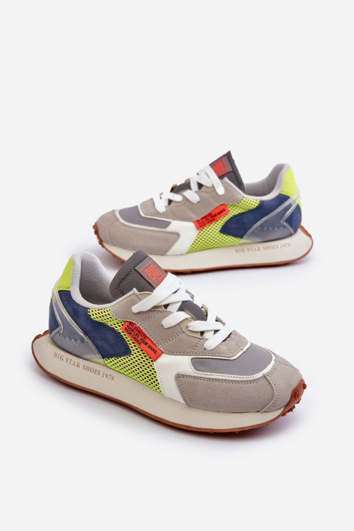 tênis À modalo de tênis Tem que sercho Memory Foam System Big Star NN174344 cor cinza tênis À modalo de tênis Tem que sercho Memory Foam System Big Star NN174344 cor cinza