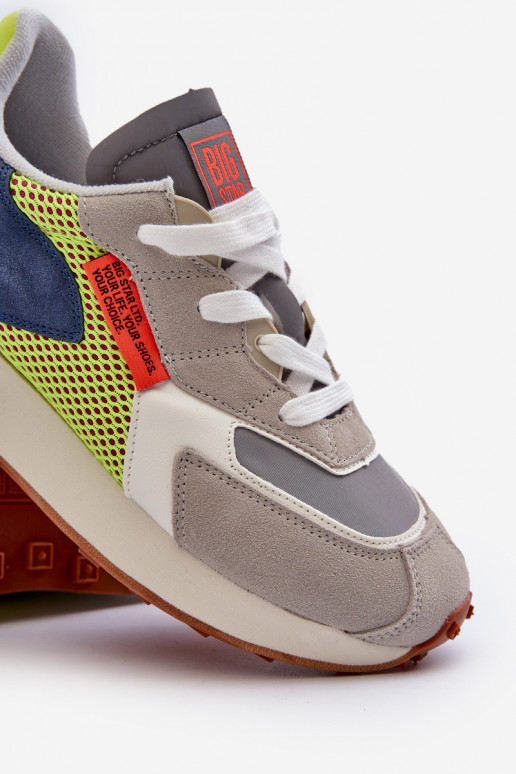 tênis À modalo de tênis Tem que sercho Memory Foam System Big Star NN174344 cor cinza tênis À modalo de tênis Tem que sercho Memory Foam System Big Star NN174344 cor cinza