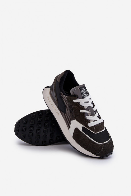 tênis À modalo de tênis Tem que sercho Memory Foam System Big Star NN174347 cor preta