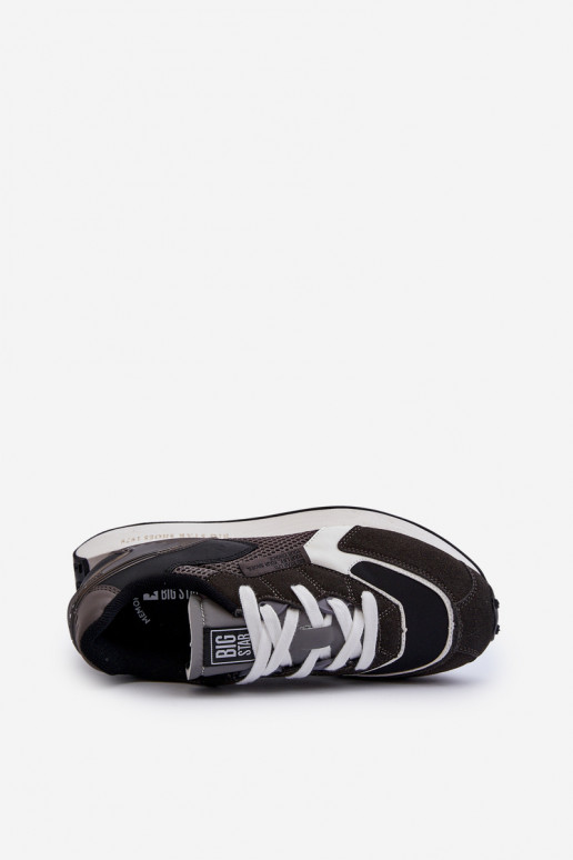 tênis À modalo de tênis Tem que sercho Memory Foam System Big Star NN174347 cor preta