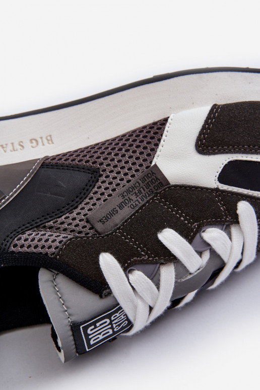 tênis À modalo de tênis Tem que sercho Memory Foam System Big Star NN174347 cor preta