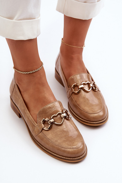Pele Feminino Mocassins lacados Laura Messi 2760 cor marrom Pele Feminino Mocassins lacados Laura Messi 2760 cor marrom