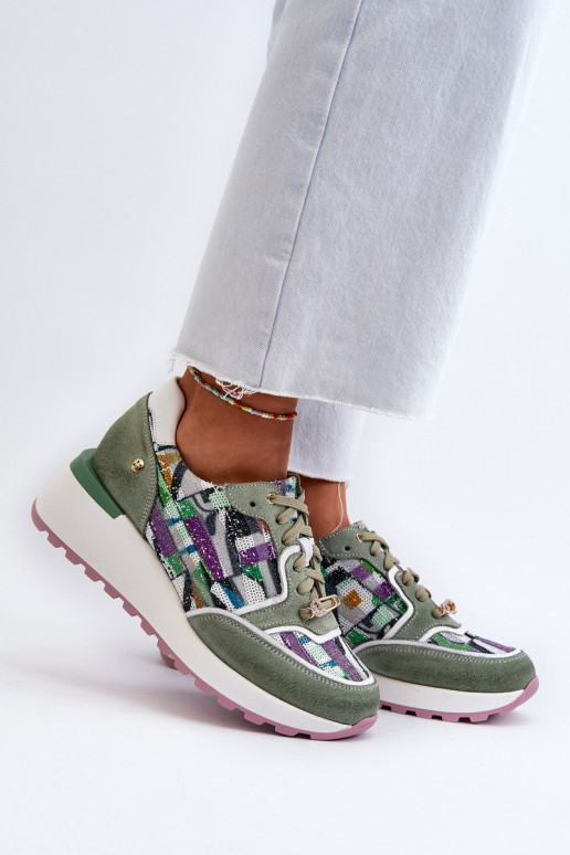 Pele À modalo de tênis Feminino com uma plataforma Tem que serciejka 06390-09 SeledynoParae Pele À modalo de tênis Feminino com uma plataforma Tem que serciejka 06390-09 SeledynoParae