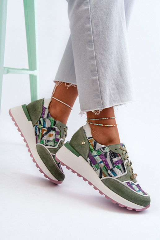 Pele À modalo de tênis Feminino com uma plataforma Tem que serciejka 06390-09 SeledynoParae Pele À modalo de tênis Feminino com uma plataforma Tem que serciejka 06390-09 SeledynoParae