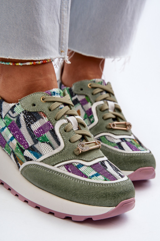 Pele À modalo de tênis Feminino com uma plataforma Tem que serciejka 06390-09 SeledynoParae Pele À modalo de tênis Feminino com uma plataforma Tem que serciejka 06390-09 SeledynoParae