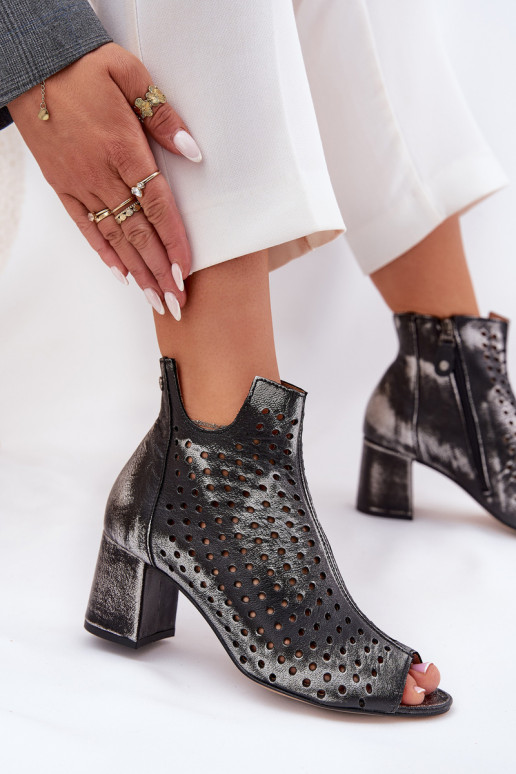 Pele Botas a céu aberto Tem que serciejka 05420-01 cor preta Pele Botas a céu aberto Tem que serciejka 05420-01 cor preta