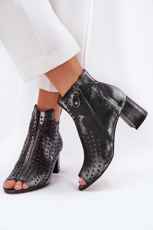 Pele Botas a céu aberto Tem que serciejka 05420-01 cor preta Pele Botas a céu aberto Tem que serciejka 05420-01 cor preta