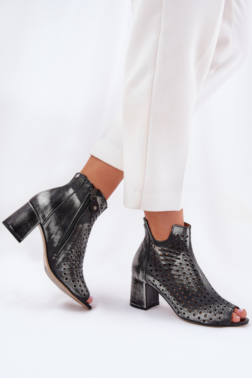 Pele Botas a céu aberto Tem que serciejka 05420-01 cor preta Pele Botas a céu aberto Tem que serciejka 05420-01 cor preta