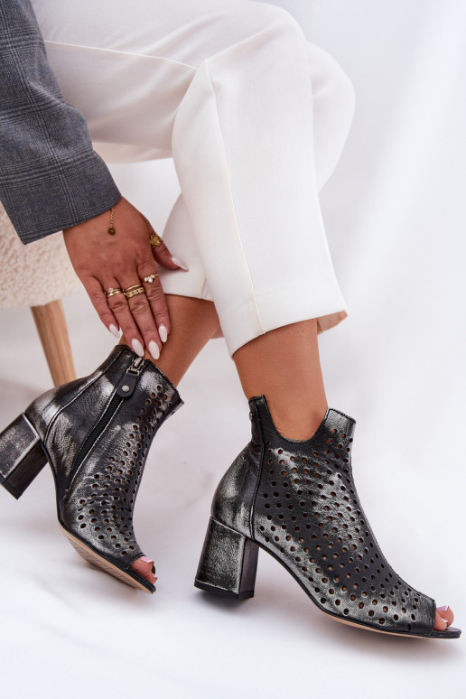 Pele Botas a céu aberto Tem que serciejka 05420-01 cor preta Pele Botas a céu aberto Tem que serciejka 05420-01 cor preta