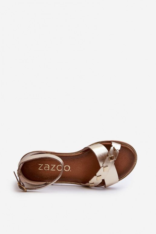 Zazoo 40378 isósceles Sandálias femininas Feminino cor dourada Zazoo 40378 isósceles Sandálias femininas Feminino cor dourada