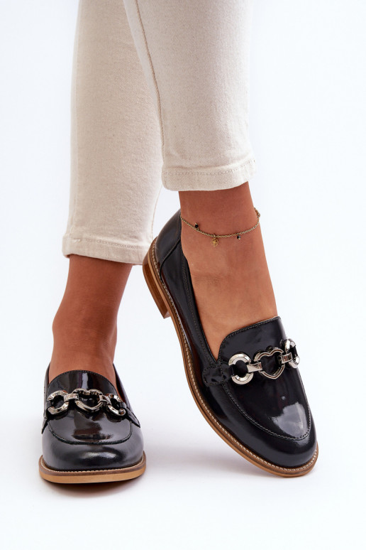 Pele Feminino Mocassins lacados Laura Messi 2760 azul escuro Pele Feminino Mocassins lacados Laura Messi 2760 azul escuro