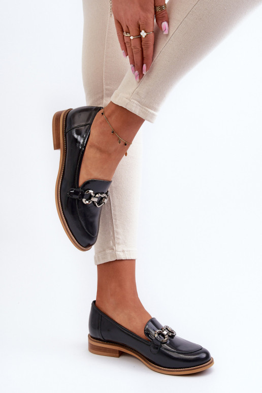 Pele Feminino Mocassins lacados Laura Messi 2760 azul escuro Pele Feminino Mocassins lacados Laura Messi 2760 azul escuro