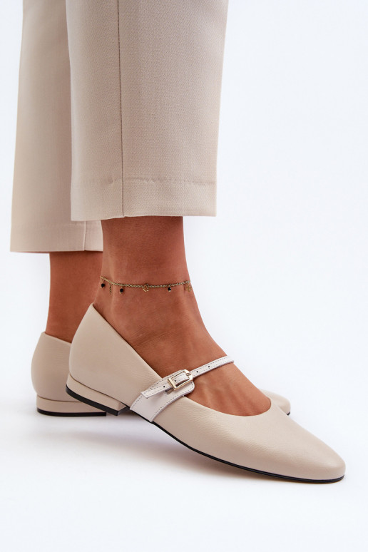 Bailarinas Feminino com salto largo Laura Messi 2774 bege Bailarinas Feminino com salto largo Laura Messi 2774 bege