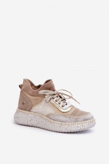 de camurça sapato Feminino Tem que serciejka 06405-04 bege 2