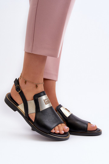 Zazoo 40385 Feminino Sandálias femininas cor preta 2