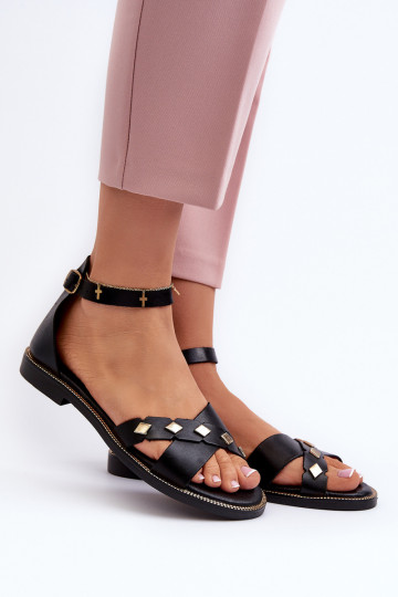 Zazoo 40378 isósceles Sandálias femininas Feminino cor preta 2