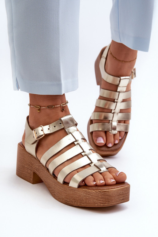 Zazoo 40410 Sandálias femininas Feminino cor dourada Zazoo 40410 Sandálias femininas Feminino cor dourada