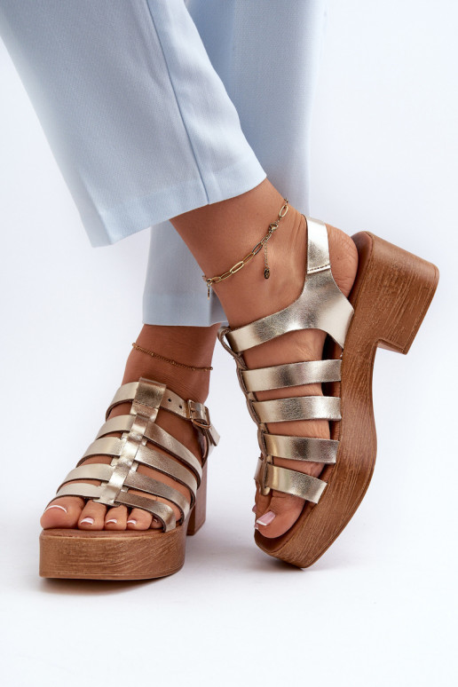 Zazoo 40410 Sandálias femininas Feminino cor dourada Zazoo 40410 Sandálias femininas Feminino cor dourada