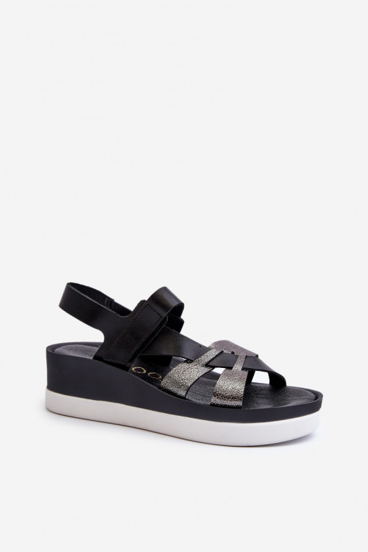 Zazoo 40397 Feminino Sandálias femininas com uma plataforma cor preta Zazoo 40397 Feminino Sandálias femininas com uma plataforma cor preta