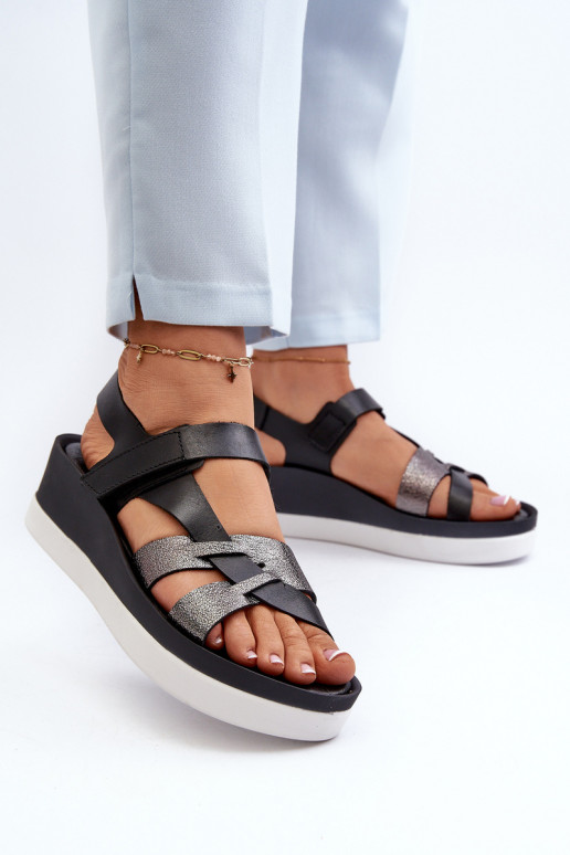 Zazoo 40397 Feminino Sandálias femininas com uma plataforma cor preta Zazoo 40397 Feminino Sandálias femininas com uma plataforma cor preta