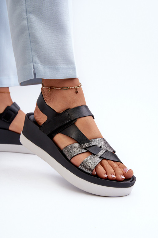 Zazoo 40397 Feminino Sandálias femininas com uma plataforma cor preta Zazoo 40397 Feminino Sandálias femininas com uma plataforma cor preta