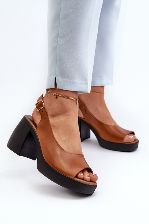 Zazoo 40376 Sandálias femininas Em saltos enormes cor marrom Zazoo 40376 Sandálias femininas Em saltos enormes cor marrom