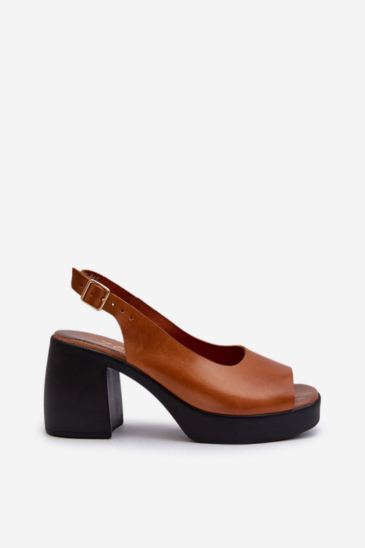 Zazoo 40376 Sandálias femininas Em saltos enormes cor marrom Zazoo 40376 Sandálias femininas Em saltos enormes cor marrom