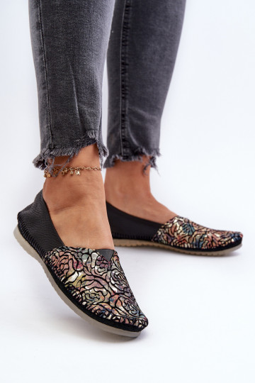 Feminino Bailarinas Tem que serciejka 1930B-01 cor preta