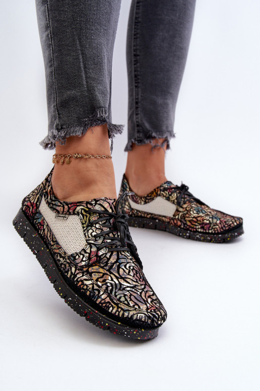 Estampado sapato Feminino Tem que serciejka 06347-01 cor preta Estampado sapato Feminino Tem que serciejka 06347-01 cor preta