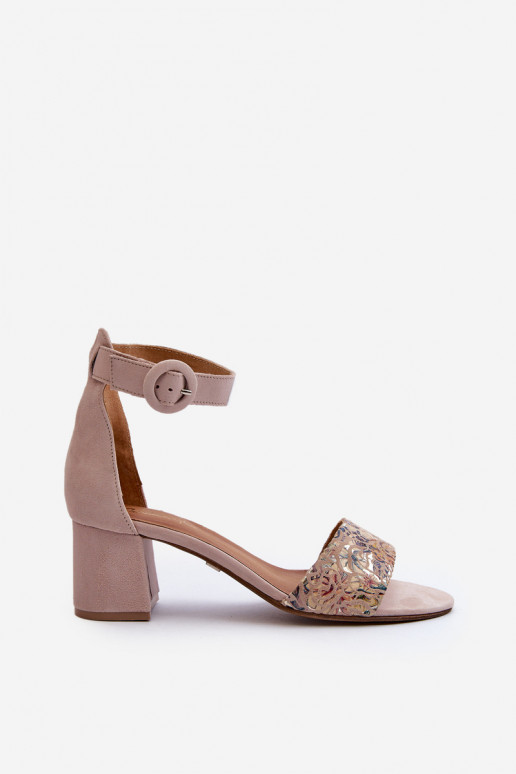 Elegante salto alto em camurça Tem que serciejka 04141-49 bege Elegante salto alto em camurça Tem que serciejka 04141-49 bege