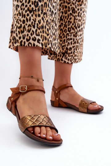Zazoo 40027 isósceles Sandálias femininas Feminino cor cobre