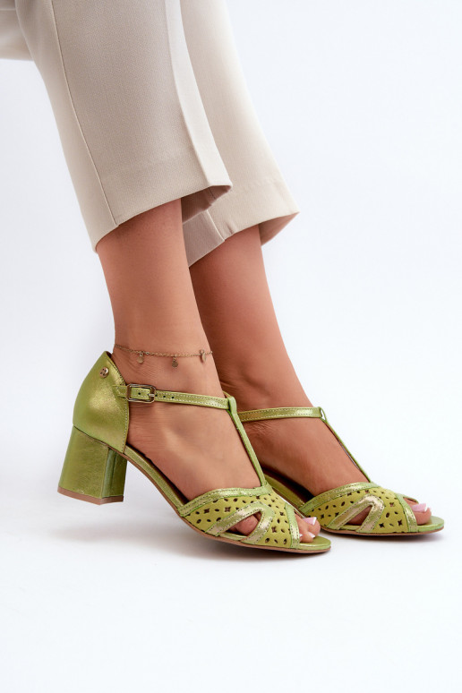 sandálias Pele Feminino com salto Tem que serciejka 06551-09 Calcário sandálias Pele Feminino com salto Tem que serciejka 06551-09 Calcário