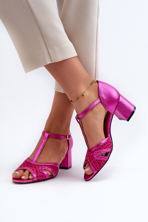 sandálias Pele Feminino com salto Tem que serciejka 06551-15 cor rosa sandálias Pele Feminino com salto Tem que serciejka 06551-15 cor rosa